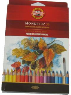 Sada 36 uměleckých akvarelových pastelek Mondeluz Koh-i-noor