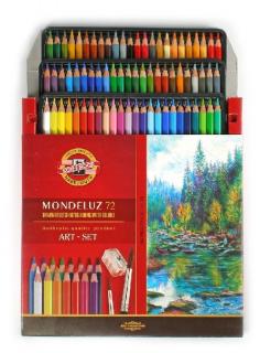 Sada 72 uměleckých akvarelových pastelek Mondeluz Koh-i-noor