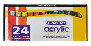 Sada akrylové barvy Daler-Rowney Acrylic - 24x22ml. tuby