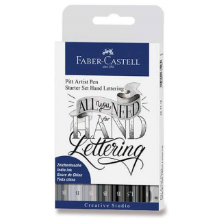 Sada tušových Popisovačů Faber-Castell - Starter Hand lettering set PITT ARTIST PEN 0074/2671180