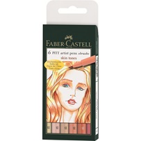 Sada tušových popisovačů PITT ARTIST PEN Faber-Castell - Skin tones