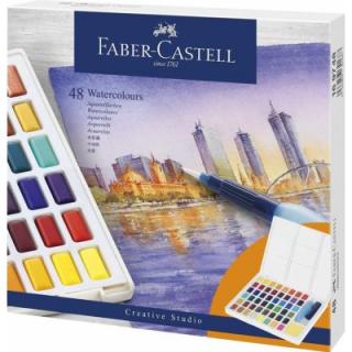 Studijní akvarelové barvy, Faber-Castell, 48ks