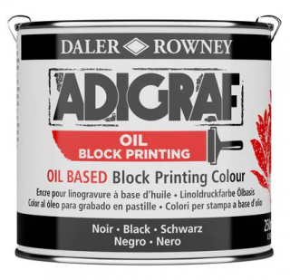 Tisková barva na olejové bazi Daler-Rowney 250ml Barva: 026 - Černá