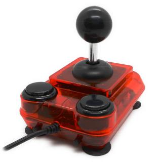 ArcadeR 9 pin Joystick pro ATARI, COMMODORE, SPECTRUM Barva: Průhledná červená