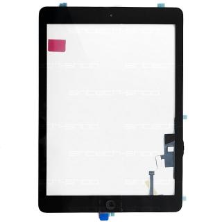 iPad 5 (A1822) čelní sklo + digitizer - černý SINTECH© Premium, osazený Home button