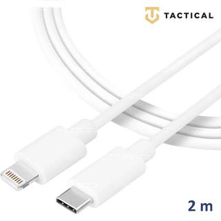 Tactical Smooth Thread kabel USB-C/Lightning bílý 2m