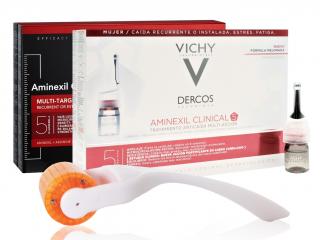 Balíček Skinroller DNS Derma roller + Vichy dercos - sérum proti vypadávání vlasů Délka jehliček: 0,25mm - 3 řady jehliček