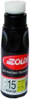 SOLDA F15 liquid   90 ml (středně fluorový vosk - tekutý)Žlutý: teplota sněhu 0°/-1°C nebo teplota vzduchu +5°/-4°C