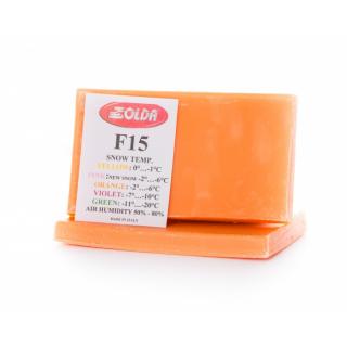 SOLDA F15 MED FLUOR        ( 2 X gr 250 ) Oranžový: teplota sněhu -2°/-6°C nebo teplota vzduchu +2°/-9°C