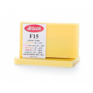 SOLDA F15 MED FLUOR        (2 X gr 250 ) Žlutý: teplota sněhu 0°/-1°C nebo teplota vzduchu +5°/-4°C