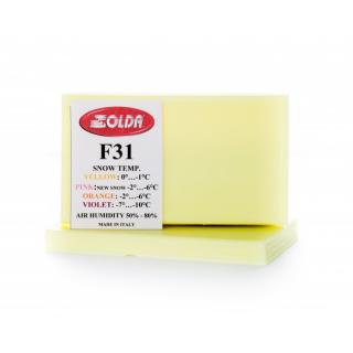 SOLDA F31 HIGH FLUOR       (2 X gr 250 ) Žlutý: teplota sněhu 0°/-1°C nebo teplota vzduchu +5°/-4°C