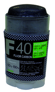 SOLDA F40 CARBON  stick  gr 30 (hyper fluorový vosk + carbon) Fialový: teplota sněhu -7°/-10°C nebo teplota vzduchu -4°/-14°C