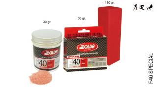 SOLDA F40 SPECIAL  gr 60 (hyper fluorový vosk) Červený: teplota sněhu -3°/-10°C nebo teplota vzduchu 0°/-13°C