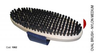 SOLDA Flat oval medium nylon brush (Kartáč nylon střední - ruční, plochý, oválný)