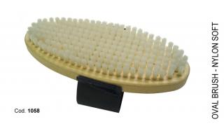 SOLDA Flat oval soft nylon brush (Kartáč nylon měkký - ruční, plochý, oválný)