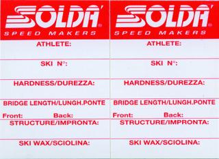 SOLDA Label for nordic skis (Nálepka na lyže běžecké)