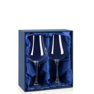 Dárková krabička na 2 degustační sklenice Spirits Snifter  Prodáváme pouze k našim sklenicím Výstelka: modrý satén