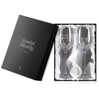 Dárková krabička na svatební skleničky na víno Diamante Romance  Prodáváme pouze k našim sklenicím