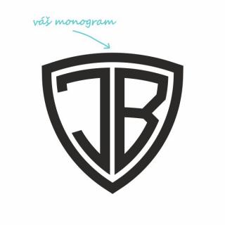 SHIELD pískování monogramu Výška monogramu: Střední do 4 cm