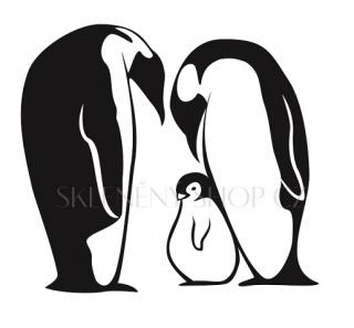 Tučňáci pískování obrázku Velikost obrázku: Střední do 25 cm²