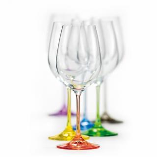 VÝPRODEJ Crystalex Sklenice na víno VIOLA Rainbow 350 ml