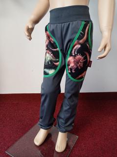 Abeli Softshellové kalhoty letní pružné Slim fit, šedá Pravěk Velikost: 128