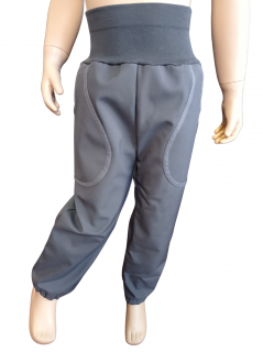 Abeli Softshellové kalhoty s flísem šedé Velikost: 122
