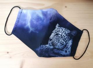Designová látková rouška tvarovaná pánská Barva: Leopard