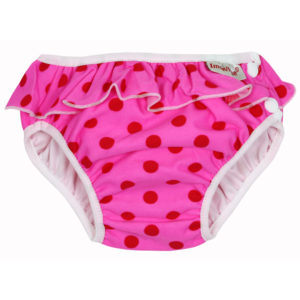 Imse Vimse plavky Puntíky na růžové s kanýrem Velikost: SL