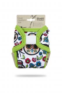 Petit Lulu Svrchní kalhotky na pleny Novorozenecké MEXICKÉ LEBKY (SZ,PUL)