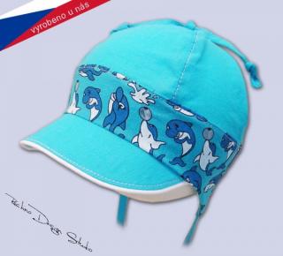 Rockino Letní kšiltovka modrá delfínci 3911 Velikost: 40