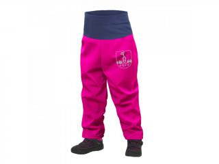 Unuo BATOLECÍ Softshellové SLIM kalhoty 92/98 Barva: Růžová + Reflexní obrázek Evžen