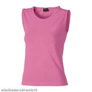 Dámské triko bez rukávu 039 růžové (LAMBESTE)