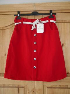 Tepláková sukně červená  (ITALY)