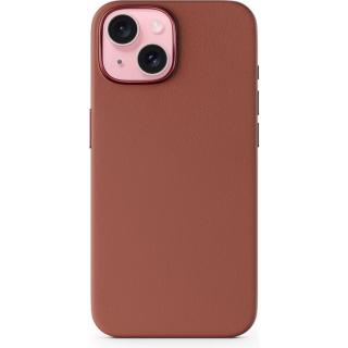 kožený Epico Mag+ Leather Case iPhone 15 hnědá