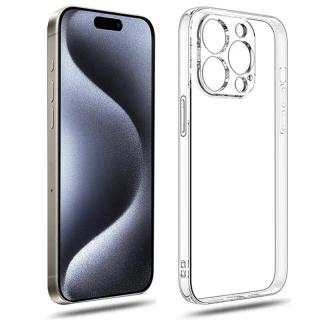 Odolný silikonový obal pro Apple iPhone 15 Pro Max - průhledný