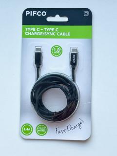 PIFCO nabíjecí kabel USB-C / USB-C 1,8m