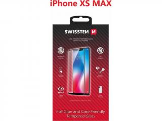 SWISSTEN ochranné sklo pro Apple iPhone XS Max, case friendly, černá