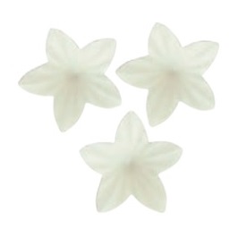 Dekorace oplatková - Květ mini 2 cm bílý, 50 ks