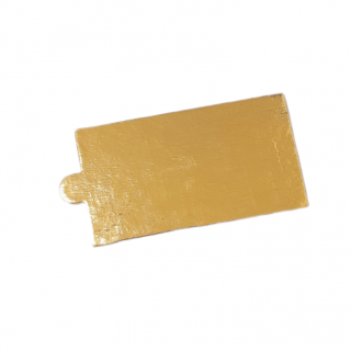 Dortová podložka, lepenka zlatá, rovný okraj 9x5 cm
