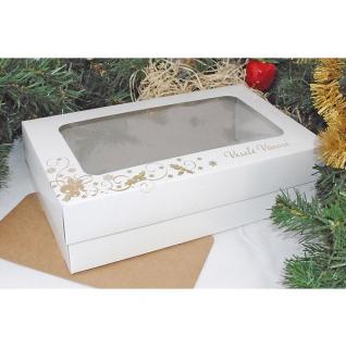 Krabička na 1 kg vánoční cukroví Bílá 5 ks