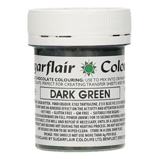Sugarflair Barva na čokoládu Dark Green Tmavě zelená 35g