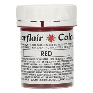Sugarflair Barva na čokoládu Red Červená 35g
