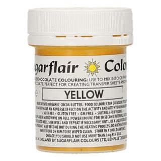 Sugarflair Barva na čokoládu Yellow Žlutá 35g