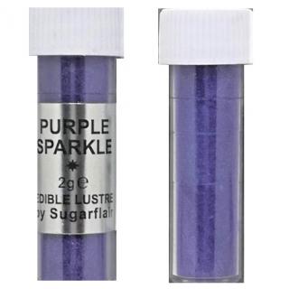 Sugarflair Dekorativní prachová perleťová barva Purple Sparkle (třpytivě fialová) 2g