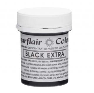 Sugarflair Extra černá pastová barva (Black extra) 42g