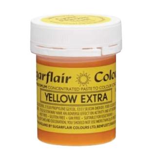 Sugarflair Extra žlutá pastová barva (Yellow extra) 42g