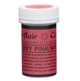 Sugarflair Gelová barva Tmavě růžová (Dusky pink/wine) 25g