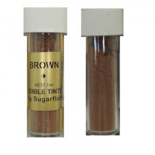 Sugarflair Jedlá prachová barva Brown (hnědá), 7ml