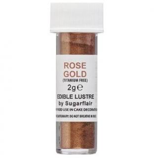 Sugarflair Jedlá prachová perleťová barva Rose Gold (růžově zlatá) TF 2g